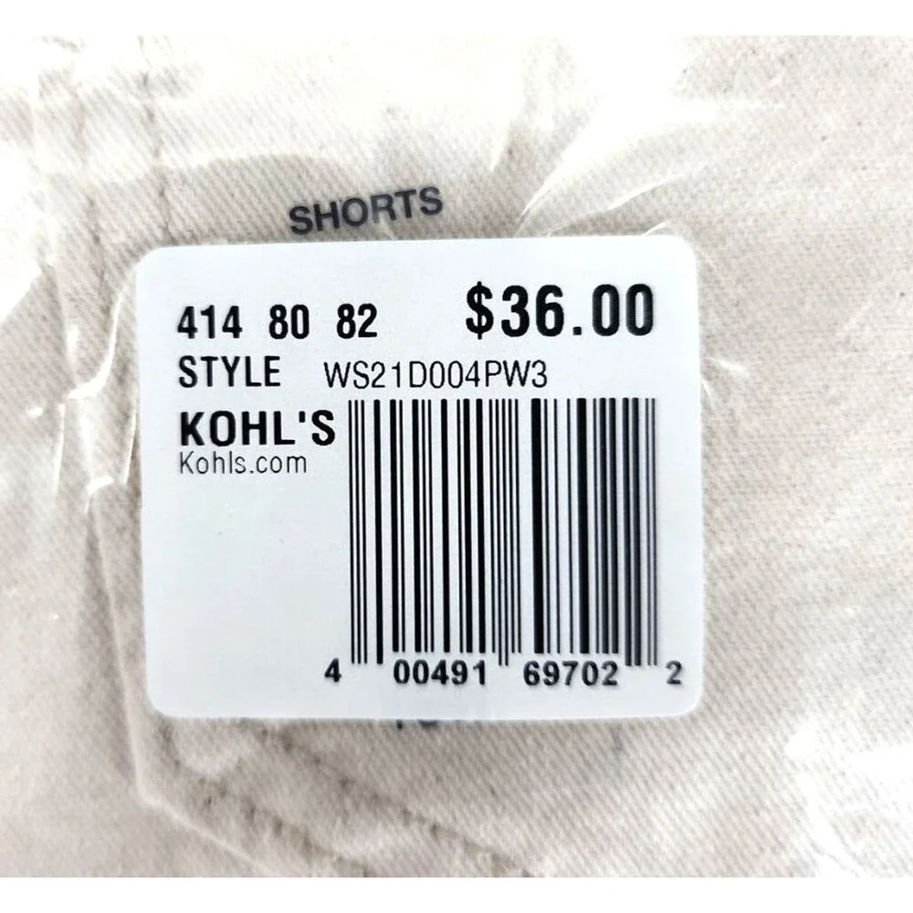 Women's Plus Size High-Waist Denim Shorts Sonoma Goods For Life® - Cream, 16W